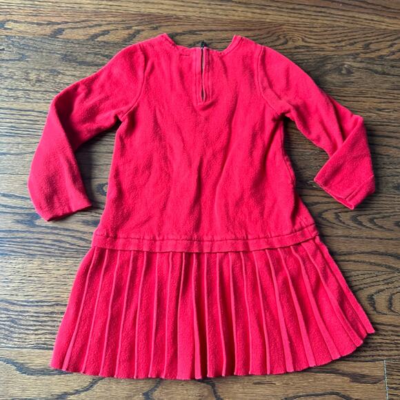 Baby Gap Red Pleated Skirt Sweater Dress - 3 years - Picture 2 of 4